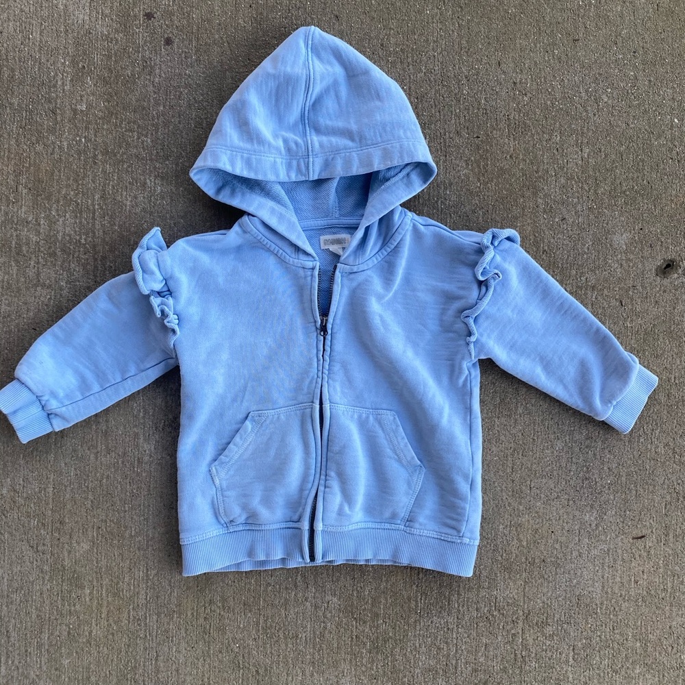 Gymboree Girls Zip Jacket in baby blue 2T